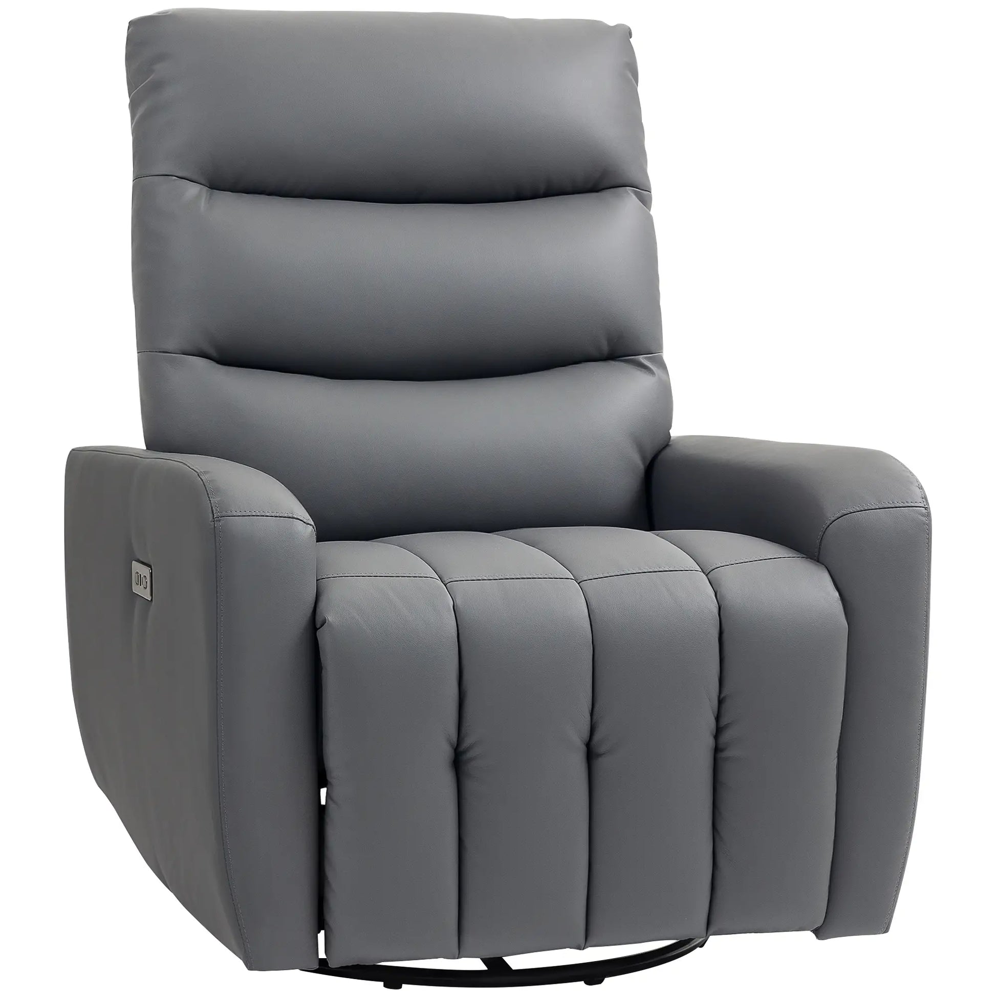 Nancy's Claviere Relaxfauteuil - Loungestoel - Relaxstoel - Verstelbaar / Draaibaar / Schommelend - Grijs - Kunstleer
