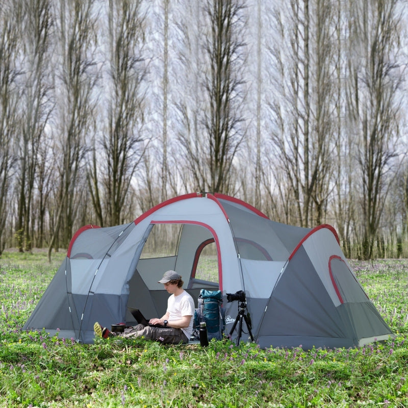 Tente de camping Nancy's Neustadt - Tente de camping - Bleu / Gris - 455 x 230 x 180 cm