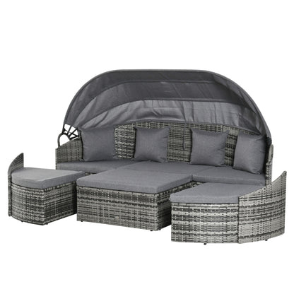 Nancy's Sandro Loungebed - 4-delige Lounge Set - Met Luifel