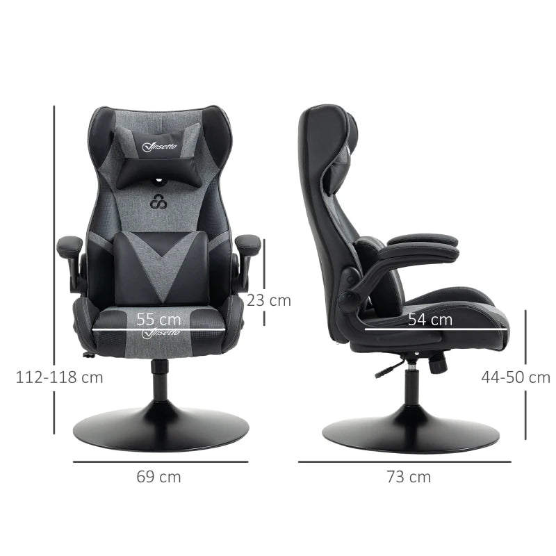 Nancy's Montefalco Gamestoel - Gaming Stoel - Bureaustoel - Zwart / Grijs