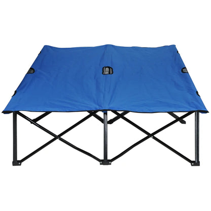 Nancy's Zarautz Campingbed - Veldbed - Stretcher - Blauw - ± 195 x 125 x 40 cm