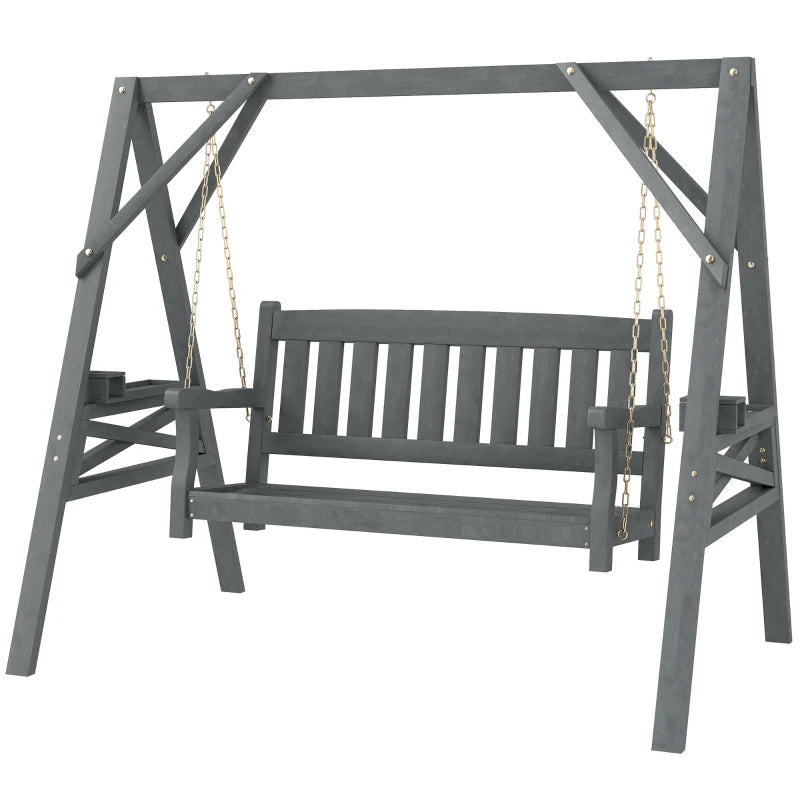 Nancy's Roncade Schommelbank - Tuinschommel - Grijs - Dennenhout - ± 185 x 120 x 160 cm
