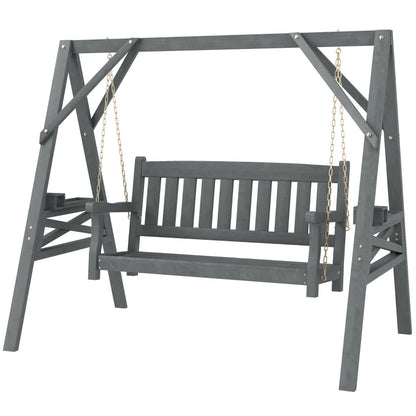 Nancy's Roncade Schommelbank - Tuinschommel - Grijs - Dennenhout - ± 185 x 120 x 160 cm