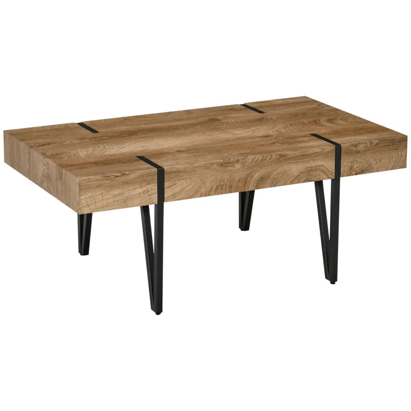 Nancy's Lindoso Salontafel - Koffietafel - Natuurlijk hout  - Staal - ± 105 x 60 x 40 cm