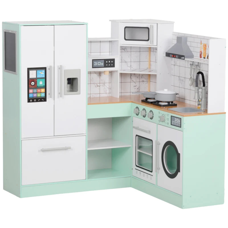 Cuisine pour enfants Nancy's Gina - Cuisine jouet - Cuisine de jeu - Accessoires inclus - Vert / Blanc