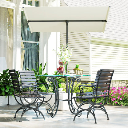 Nancy's Crema Parasol - Tuinparasol - Verstelbaar - Beige - 150 x 205 x 120-215 cm