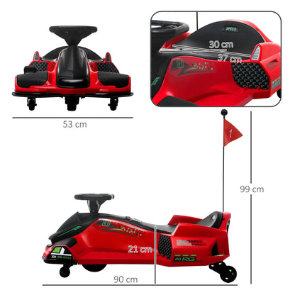 Nancy's Laigueglia Kinderkart - Kart voor kinderen - Elektrisch - 3 tot 8 km/u - Rood