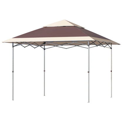 Nancy's Roge Paviljoen - Partytent - Tuin Paviljoen - Bruin / Kaki - ± 360 x 360 x 300 cm