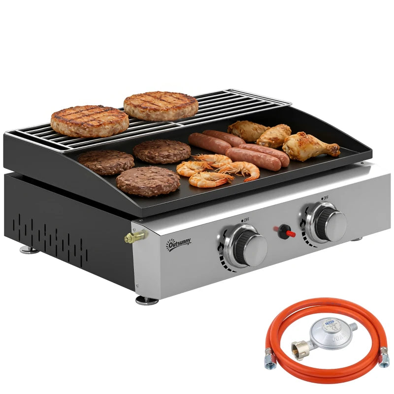 Nancy's Scopoli Gasbarbecue - Tafelbarbecue - BBQ - Antiaanbaklaag - Warmhoudrooster - Zwrat