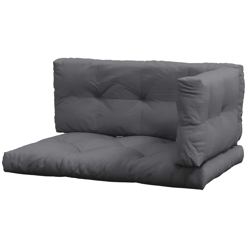 Nancy's Eirado Garden Cushion - Lounge Cushion - Set of 3 Cushions - Gray