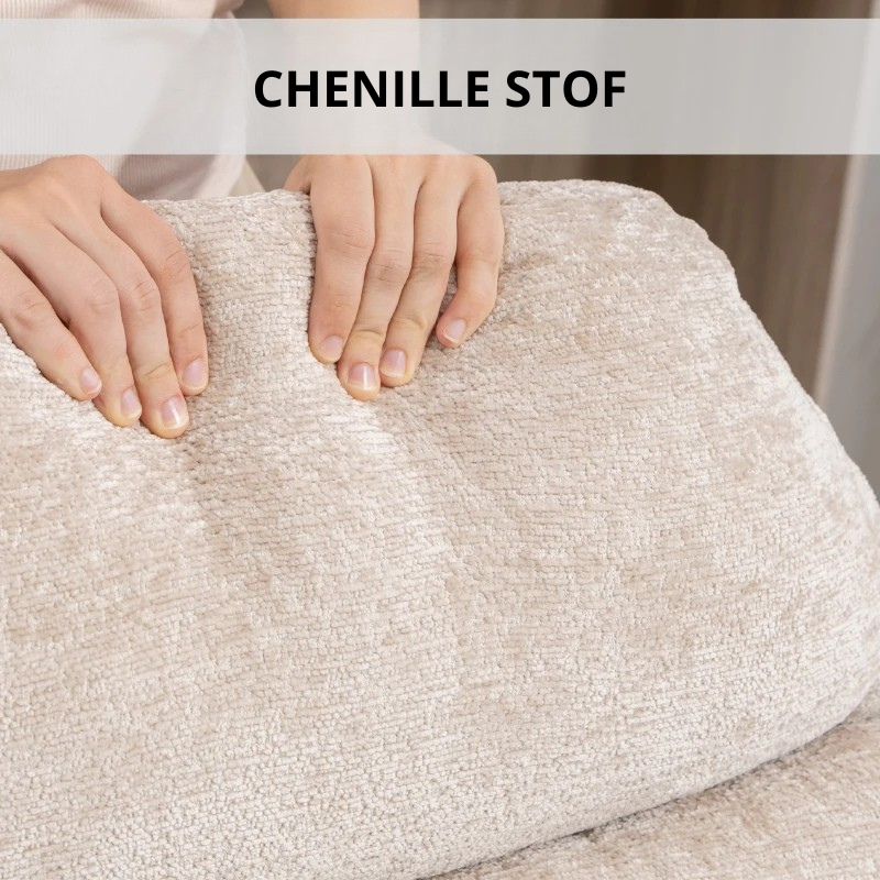 Nancy's Paciano Schommelstoel - Relaxstoel - Relaxfauteuil - Crèmewit - Chenille