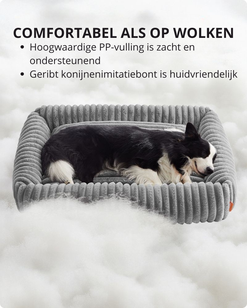 Nancy's Pianfei Hondenmand - Hondenbed - Hondenkussen - Grijs - ± 105 x 75 x 20 cm