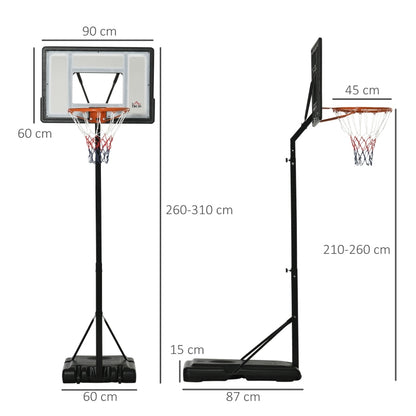 Nancy's Belleville Basketball stand with wheels and height adjustable and suitable for outdoor and indoor use