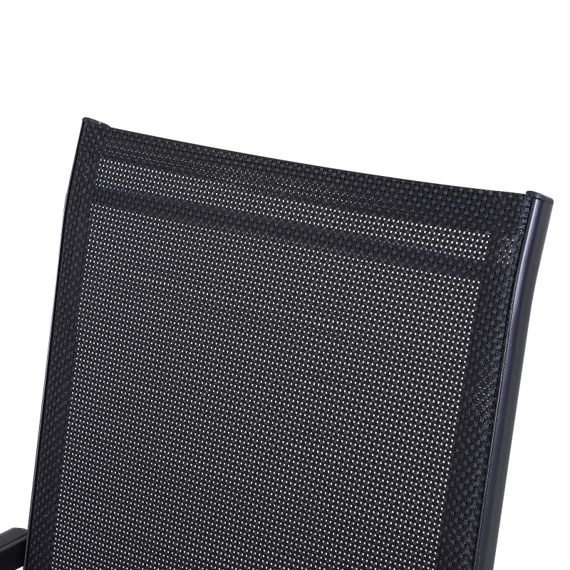 Nancy's Sandfort Tuinstoelen - Opvouwbaar - Zwart- Set van 2
