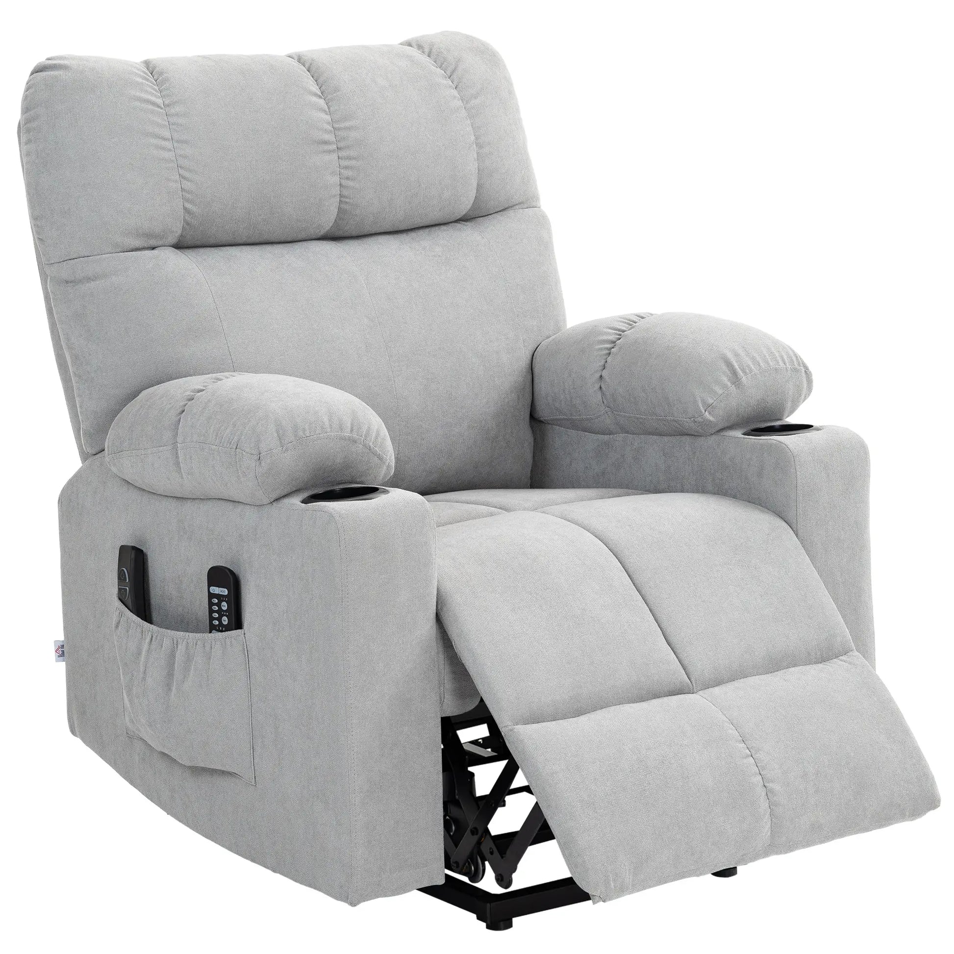 Nancy's Excames Sta op stoel - Opsta stoel - Seniorenstoel - Massagestoel - Relaxfauteuil - Grijs