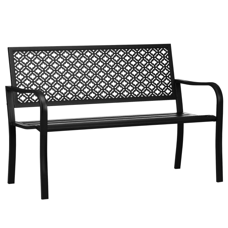 Nancy's Towcester Garden Bench - Bench - Garden Furniture - 2-seater Garden Bench - Black