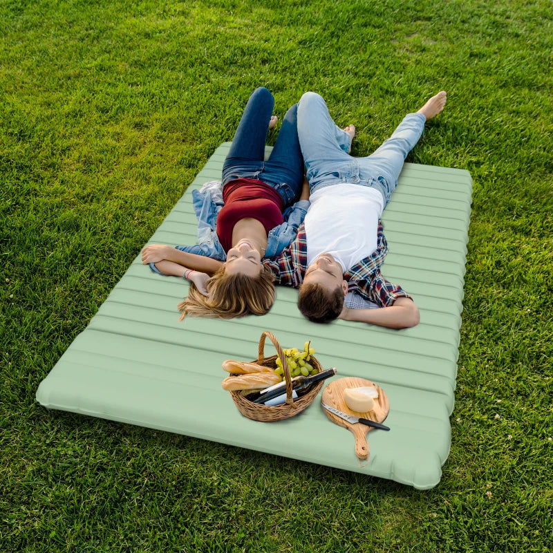 Nancy's Fontes Airbed - Built-in Air Pump - 2 Persons - Green - ± 200 x 135 x 10 cm