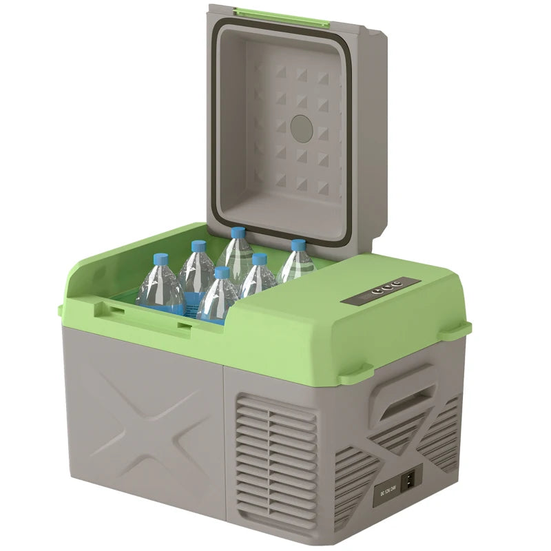 Nancy's Sossano Elektrische Koelbox - Koeler - Campingkoelbox - LED-Display - Grijs / Groen - 12 Liter