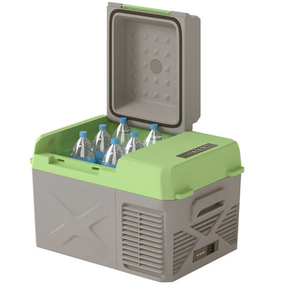 Nancy's Sossano Elektrische Koelbox - Koeler - Campingkoelbox - LED-Display - Grijs / Groen - 12 Liter