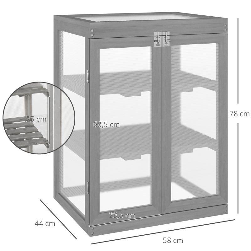 Nancy's Almeria Garden Greenhouse - Plant greenhouse - Grow greenhouse - Wood - ± 60 x 40 x 80 cm