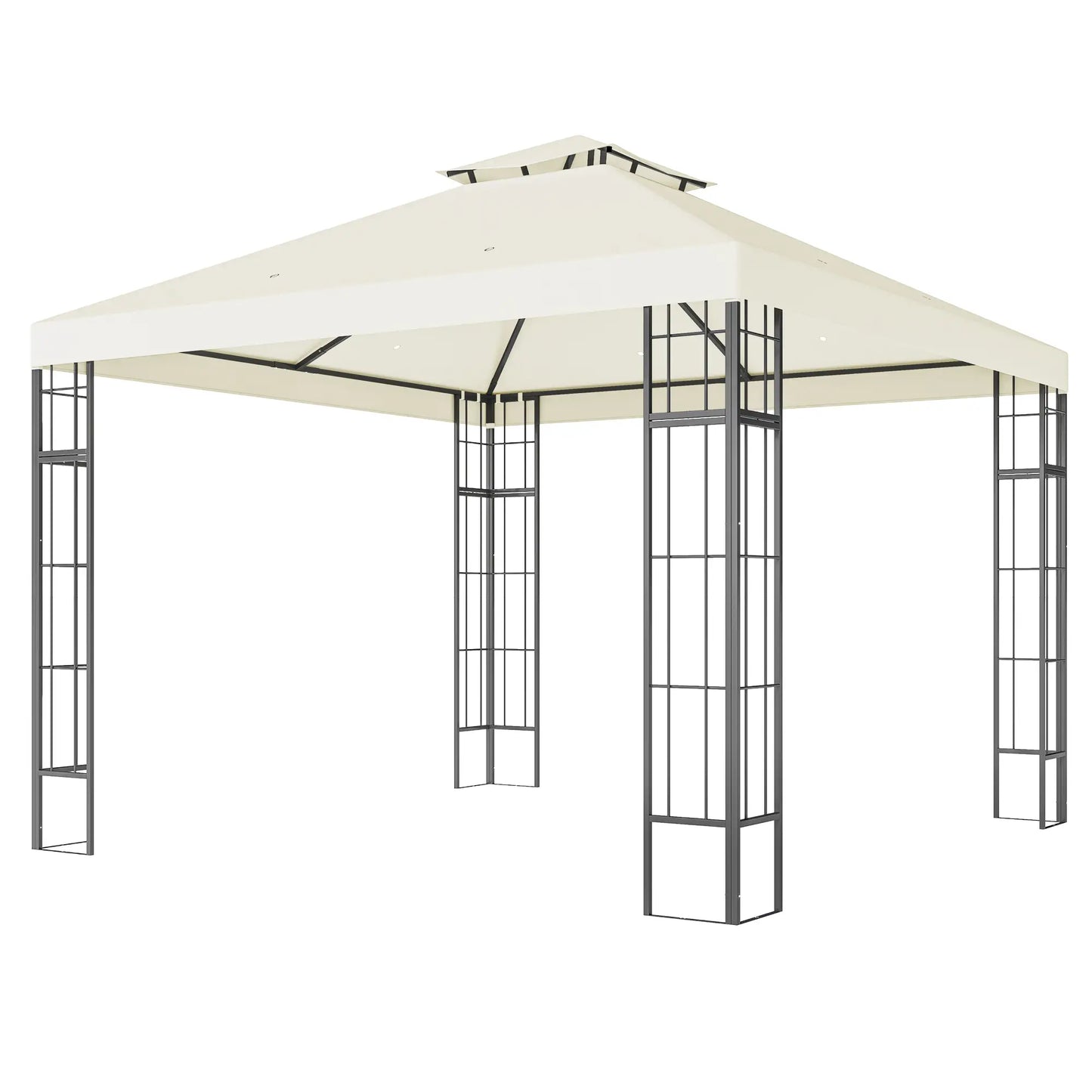 Nancy's Copertino Paviljoen - Tuinpaviljoen - Partytent - Roomwit - ± 300 x 300 x 280 cm