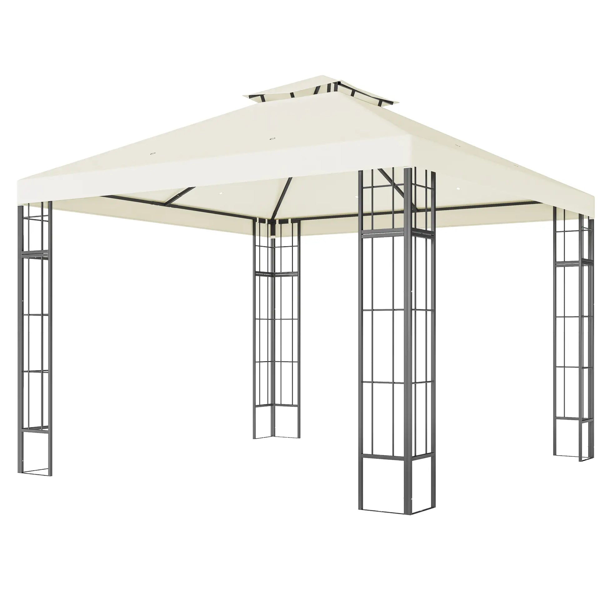 Nancy's Copertino Paviljoen - Tuinpaviljoen - Partytent - Roomwit - ± 300 x 300 x 280 cm