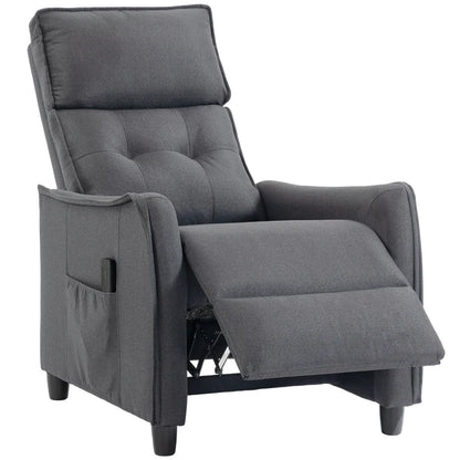 Nancy's Spilamberto Massagestoel - Relaxfauteuil - Vibratiemassage - Diepteverstelling - Grijs - Linnenlook