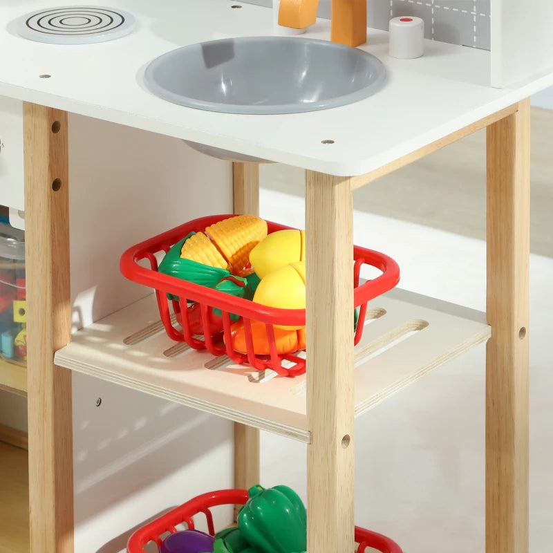 Nancy's Yuna Kinderkeuken - Speelkeuken - Speelgoedkeuken - Inclusief Accessoires - Grijs