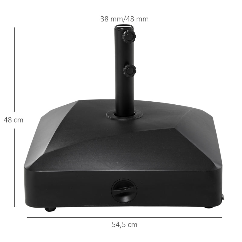 Nancy's Lutoma Parasolvoet - Parasol Standaard - Zwart - Geschikt voor parasolstok Ø38mm en Ø48mm