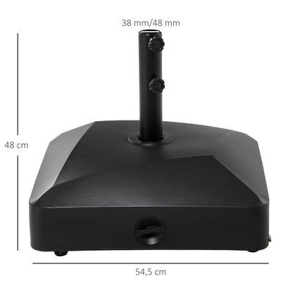 Nancy's Lutoma Parasolvoet - Parasol Standaard - Zwart - Geschikt voor parasolstok Ø38mm en Ø48mm