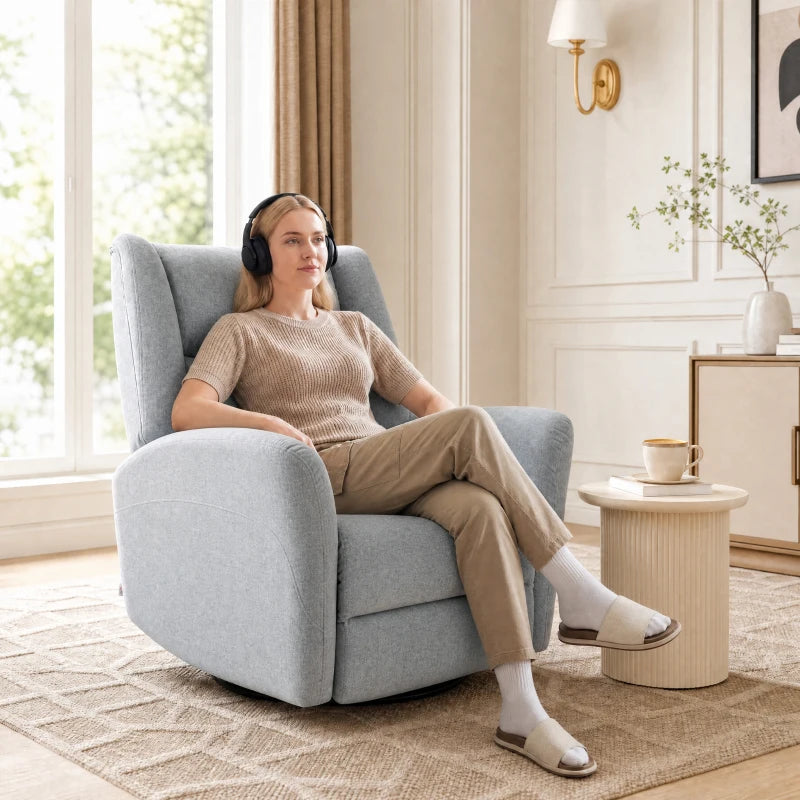 Nancy's Sporminore Relaxfauteil - Loungestoel - Relaxstoel - Verstelbaar - Grijs - Stof