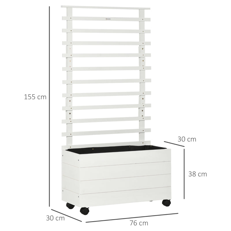 Nancy's Marbilla Plantenbak - Verhoogd Bloembed - Tuinbed - Bloembak - Dennenhout - ± 75 x 30 x 155 cm