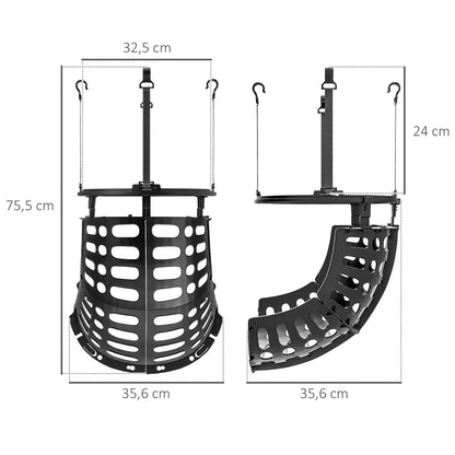 Nancy's Ega Basketbal Rebounder - Basketbal Returner - Verstelbaar - Draaibaar - Zwart - Kunststof 