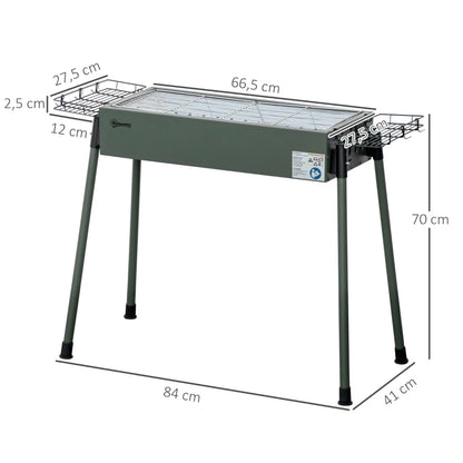 Nancy's Faria Barbecue - BBQ - Houtskoolbarbecue - Grill - Staal - Groen