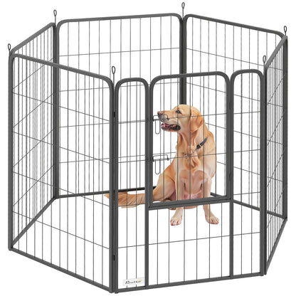 Nancy's Colazza Hondenbox - Honden ren - Puppyren - Puppybox - Zwart - Staal