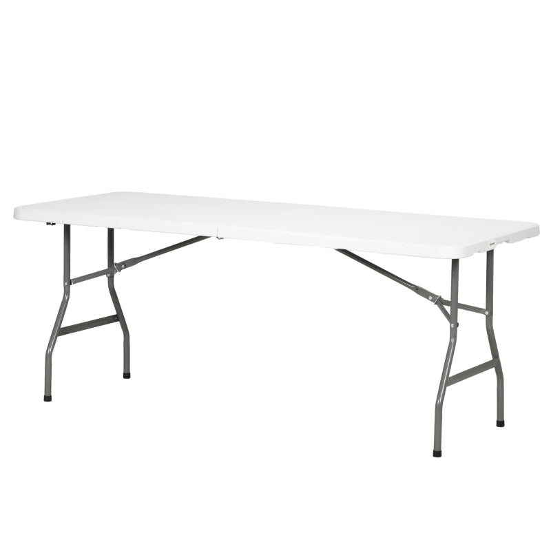Table de pique-nique Nancy's Tarragona - Table de camping - Pliable - Blanc - ± 180 x 75 x 75 cm