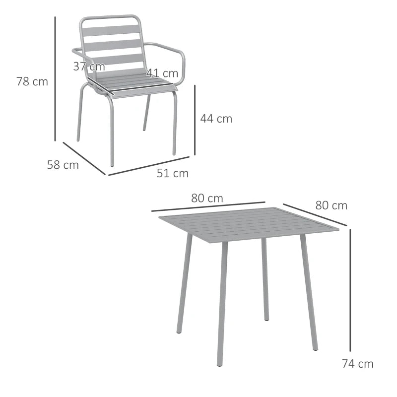 Nancy's Serpins Tuinset - Zitgroep - Tuintafel Set - 5-Delige Tuin Set - Grijs