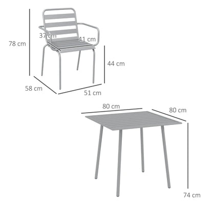 Nancy's Serpins Tuinset - Zitgroep - Tuintafel Set - 5-Delige Tuin Set - Grijs