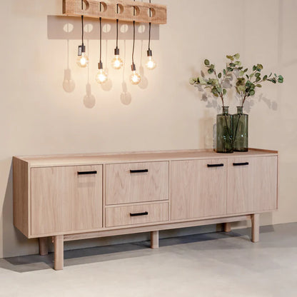 LABEL51 Dressoir Cali - Naturel - Eiken - ± 220 x 45 x 80 cm
