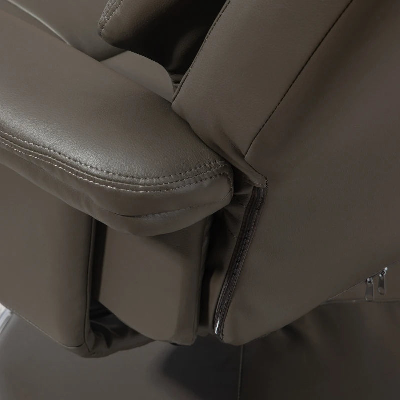 Nancy's Calvos Relaxfauteuil - Relaxstoel - Ligstoel - Vertelbare rugleuning - Schommelfunctie - Grijs - Kunstleer