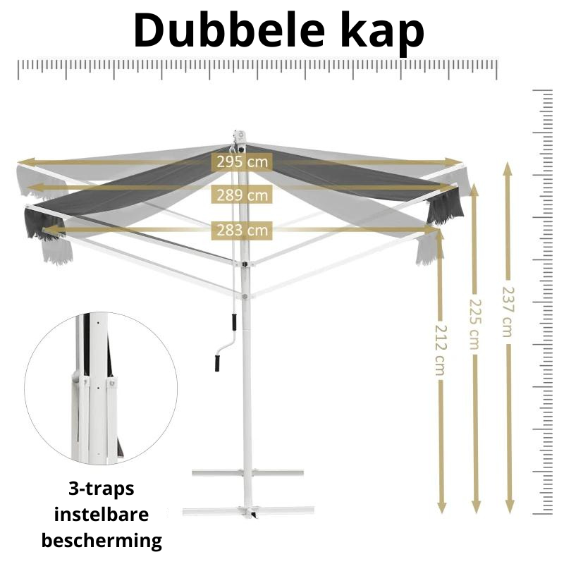 Nancy's Paddock Tui awning - Patio canopy - Freestanding awning - Gray - 300 x 300 cm