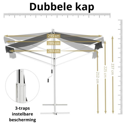 Nancy's Paddock Tui awning - Patio canopy - Freestanding awning - Gray - 300 x 300 cm