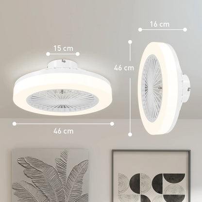 Nancy's Gradara Plafondventilator - Aanpasbare verlichting - Timer - Wit - Kunststof