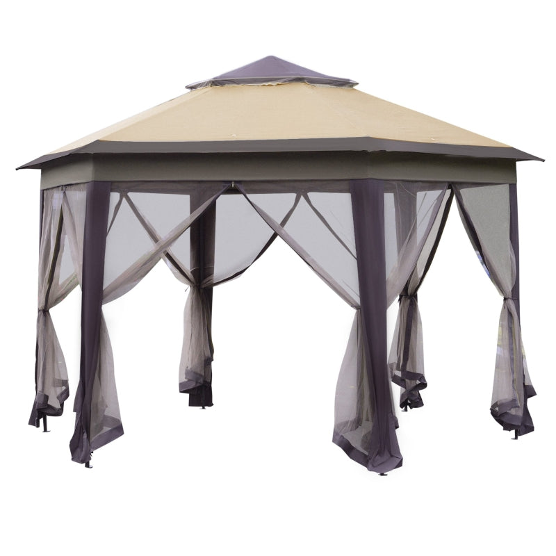 Nanyc's Precious Pavilion - Party tent - Garden Pavilion - Beige / Brown - ± 400 x 340 cm