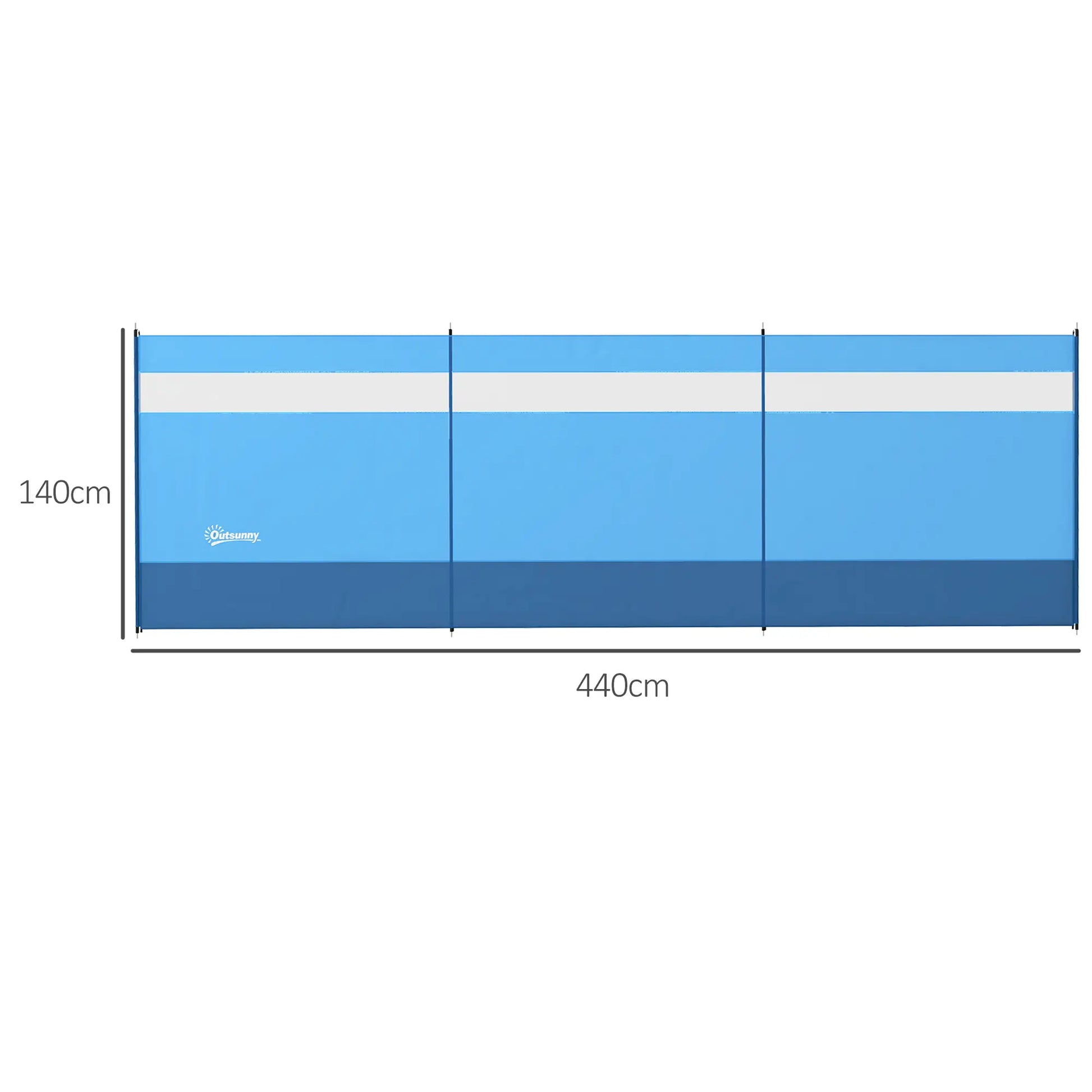 Nancy's Civenna Windscherm - Privacyscherm - Blauw - 440 x 140 cm
