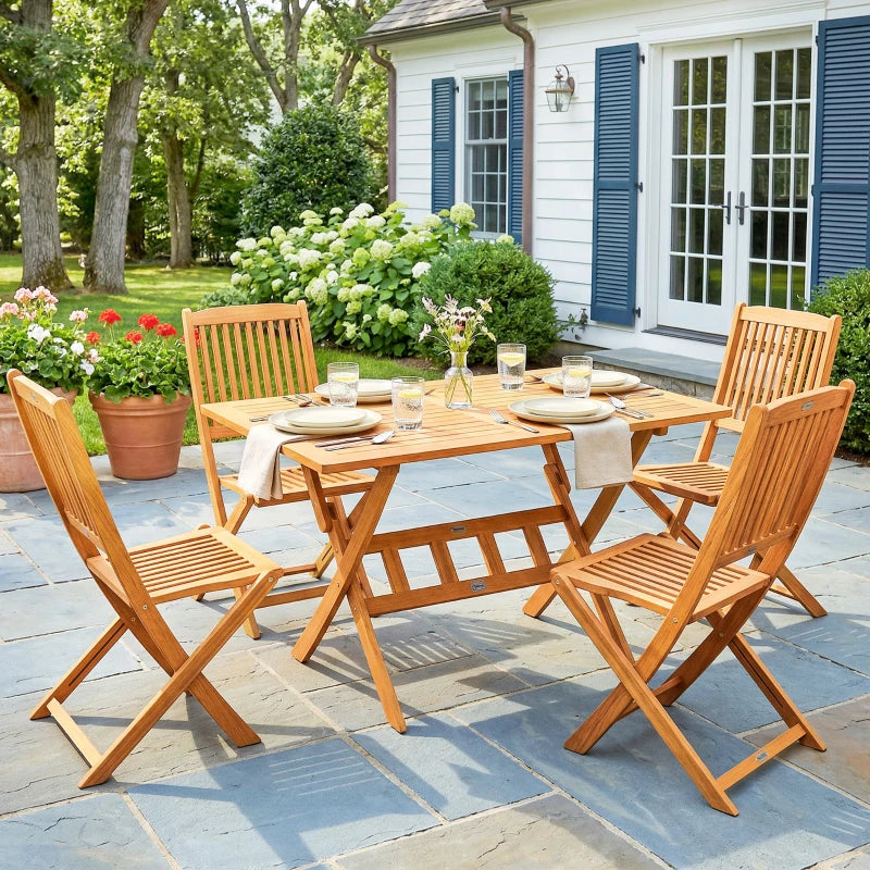 Nancy's Sarnico Tuinset - 5-Delige Terrasset - Tuinmeubelset - Acaciahout