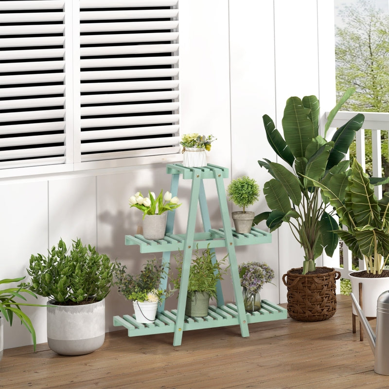 Nancy's Jaca Plant Rack - Flower Stairs - Plant Stairs - Flower Rack - Green - ± 75 x 25 x 75 cm