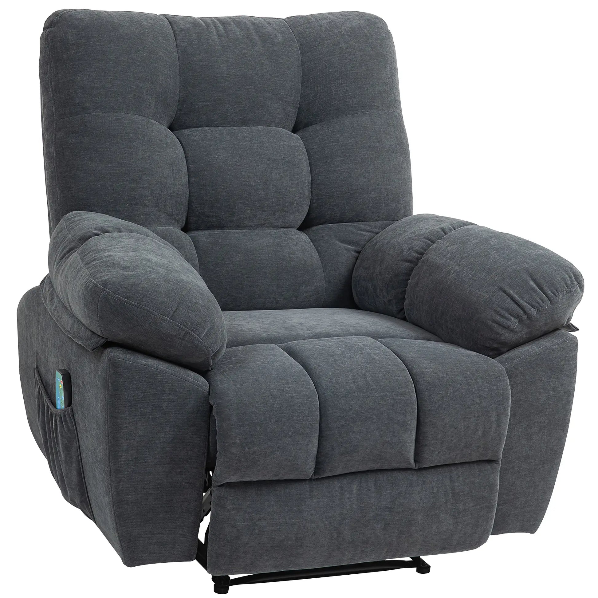 Nancy's Ferrandina Massagestoel - Relaxfauteuil - Loungestoel - Donkergrijs