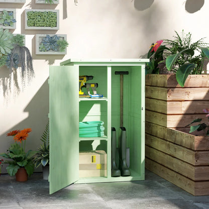 Nancy's Sacrofano Tuinkast - Tuinschuur - Buitenkast - Opbergkast voor buiten - Groen - Dennenhout - ± 75 x 55 x 115 cm