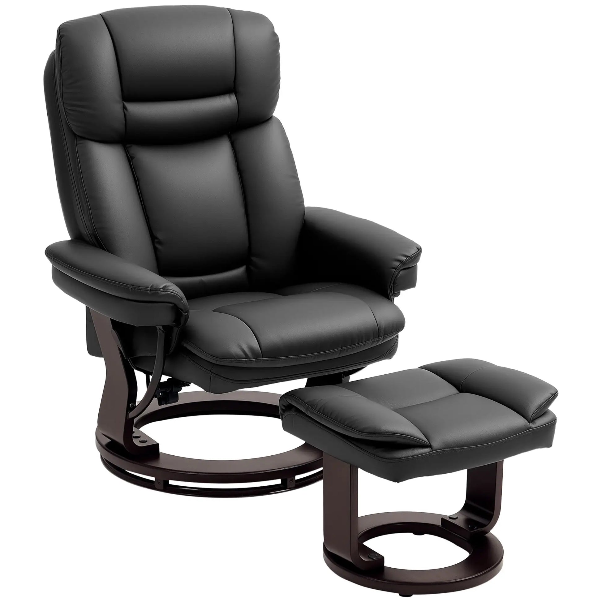 Nancy's Loano Relaxfauteuil - Loungestoel - Relaxstoel - Zwart - Kunstleer